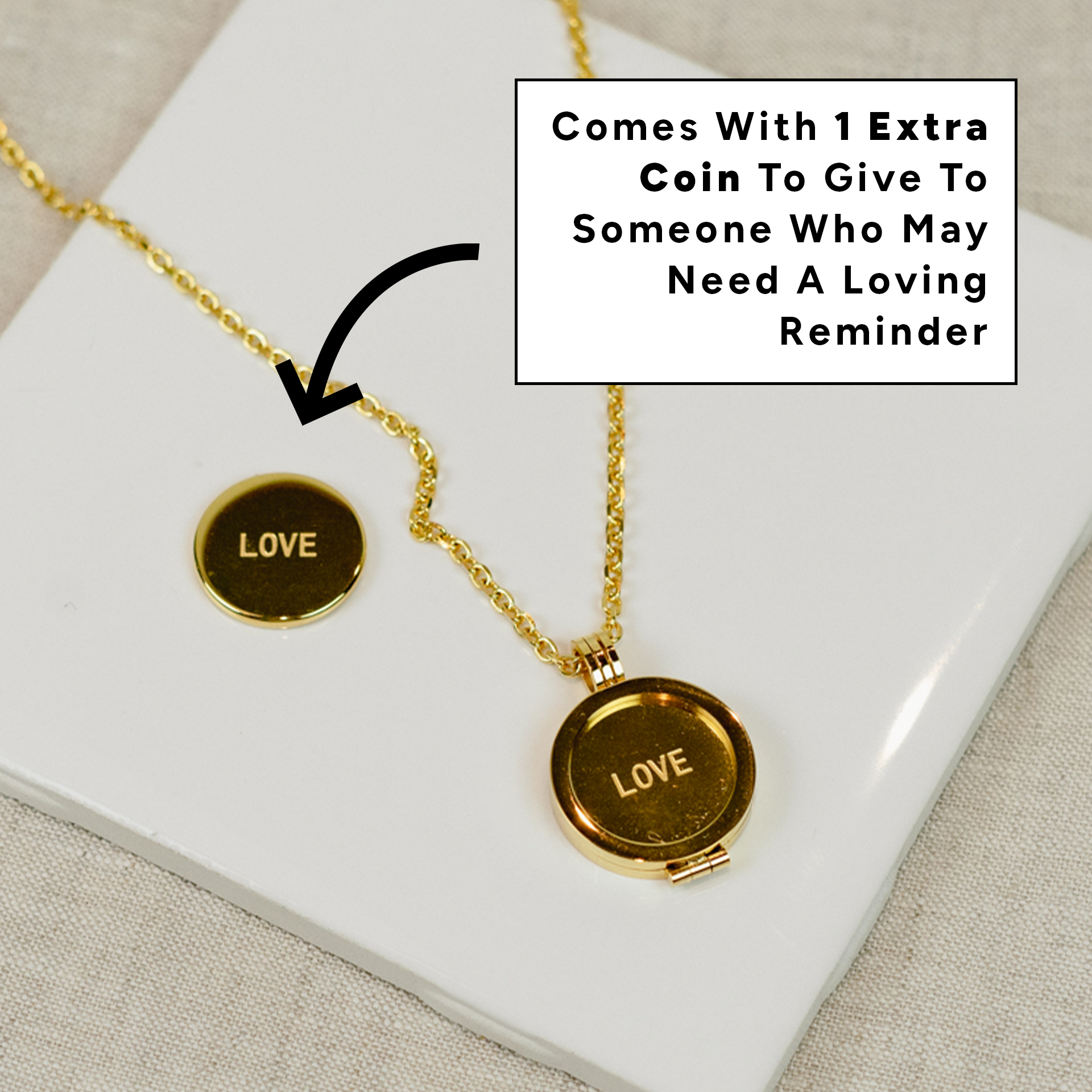 Never Give Up Classic Coin Necklace – MURRAY+MONA