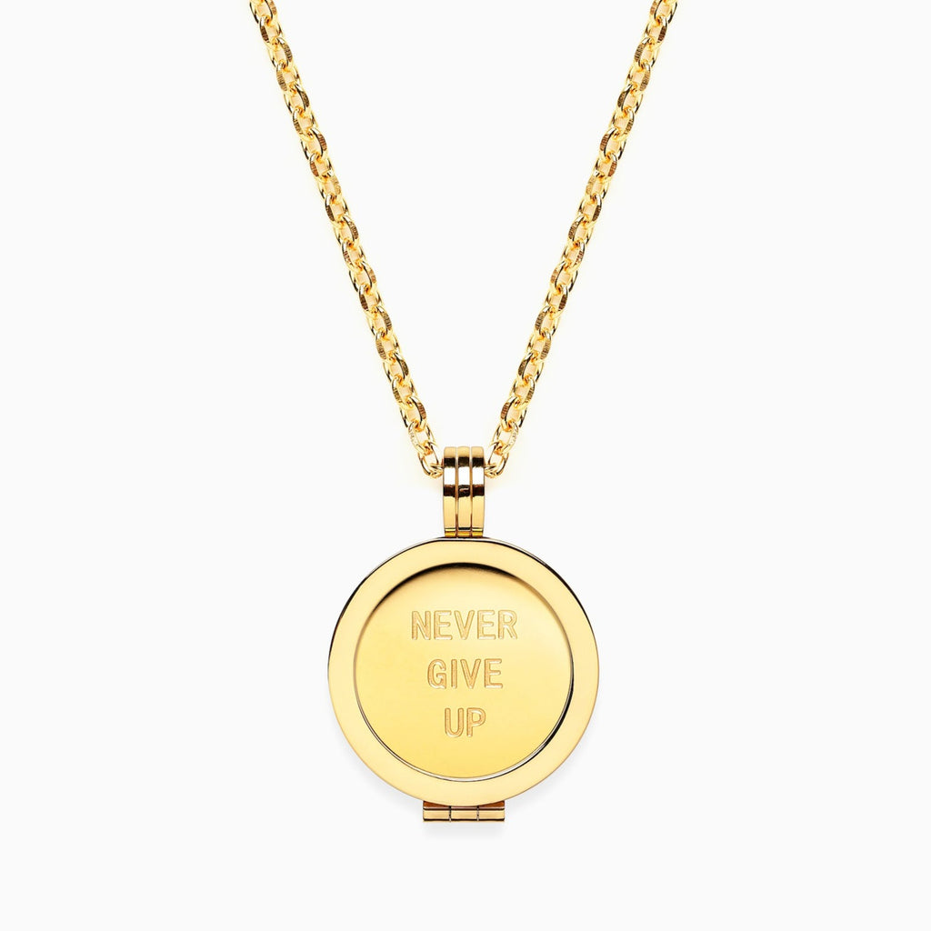Classic-Coin-Necklace-Never_Give_Up-Murray_And_Mona